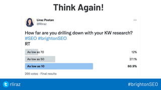 14
Think Again!
14
rliraz #brightonSEO
 
