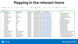 Mapping in the relevant items
44
44
rliraz #brightonSEO
 