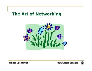 The Art of Networking 
Hidden Job Market UBC Career Services 
 