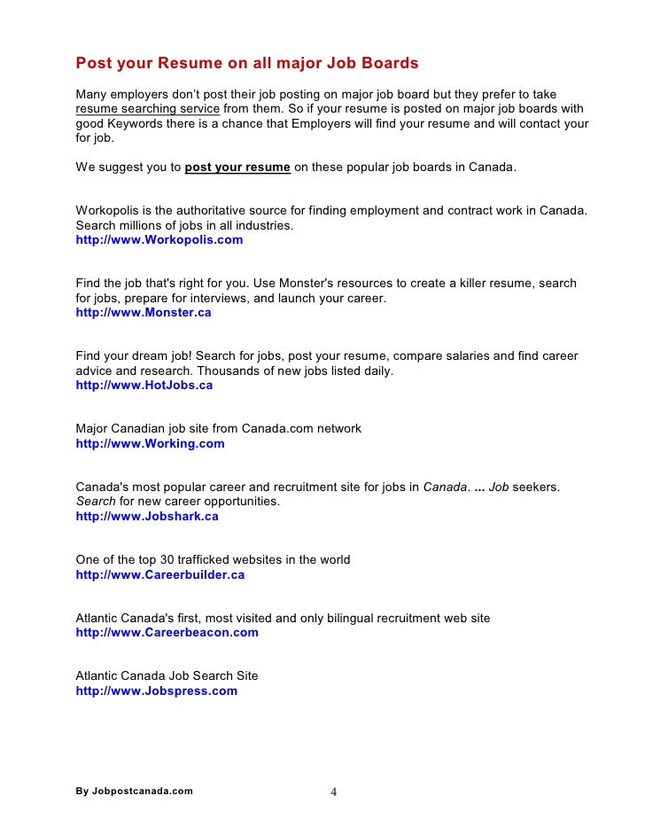 major job boards