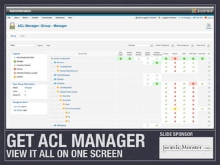 GET ACL MANAGER
                            SLIDE SPONSOR



VIEW IT ALL ON ONE SCREEN
 