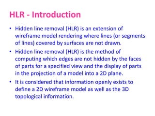 Hidden line removal algorithm | PPT