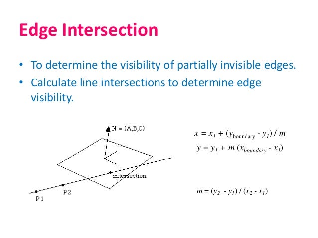 Hidden line removal algorithm