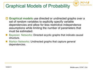 Graphical Models of Probability ,[object Object],[object Object],[object Object],Middle ware, CCNT, ZJU 10/02/11 