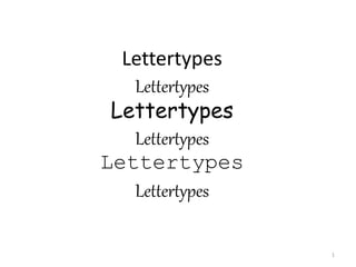 Lettertypes 
Lettertypes 
Lettertypes 
Lettertypes 
Lettertypes 
Lettertypes 
1 
 