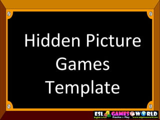 Hidden Picture Games Template 