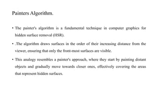 HIDDEN SOLID REMOVAL ALGORITHM IN COMPUTER GRAPHICS FOR IMAGE ...
