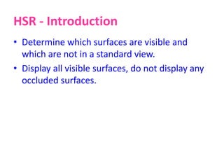 Hidden surface removal algorithm | PPTX