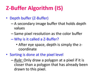 Hidden surface removal algorithm | PPTX