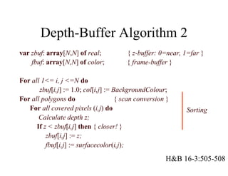 Hidden_surfaces.pdf | 3-D Graphics | Computer Software and Applications