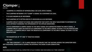 Clipper & Clamper notes by mha physics | PDF