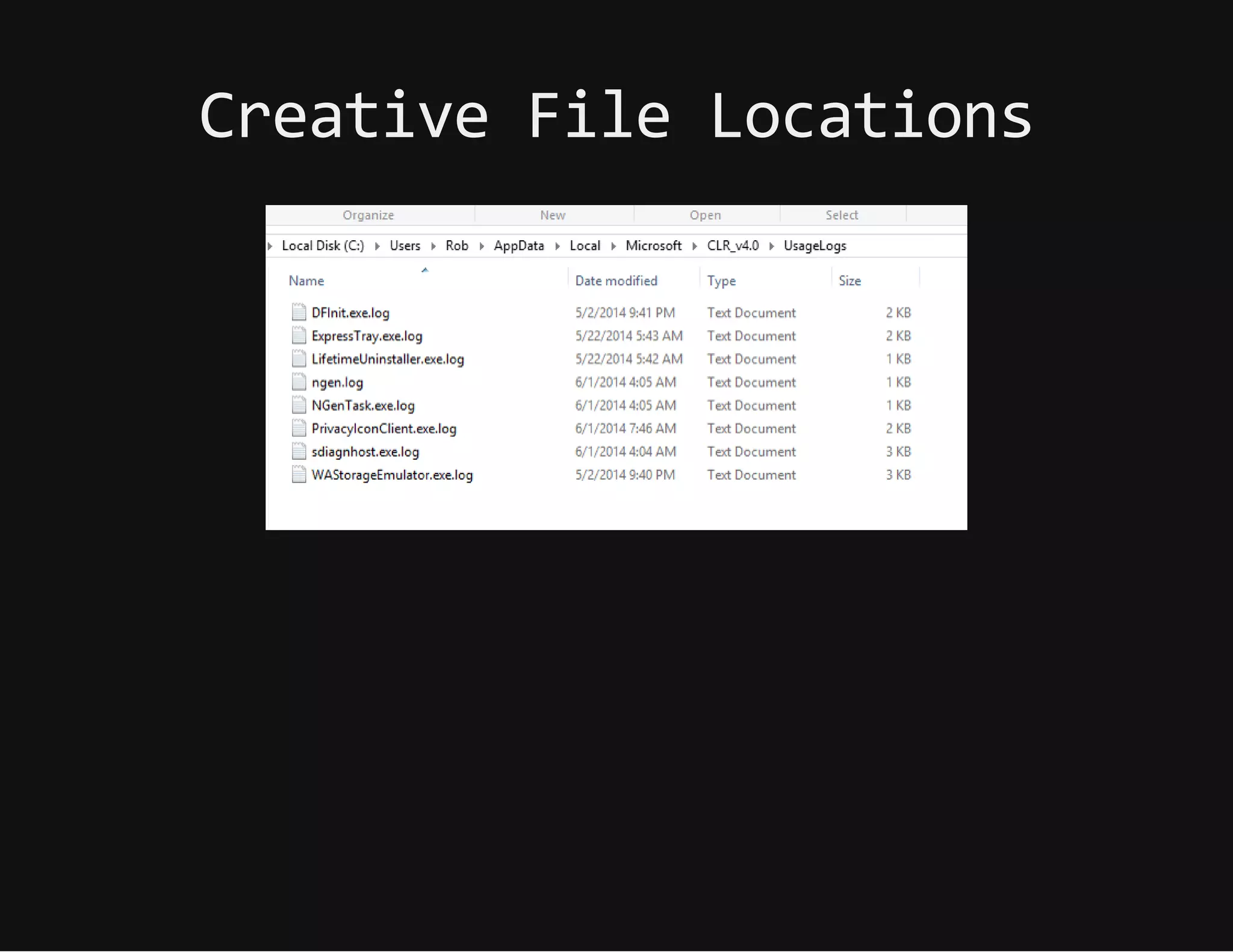 CreativeFileLocations
 