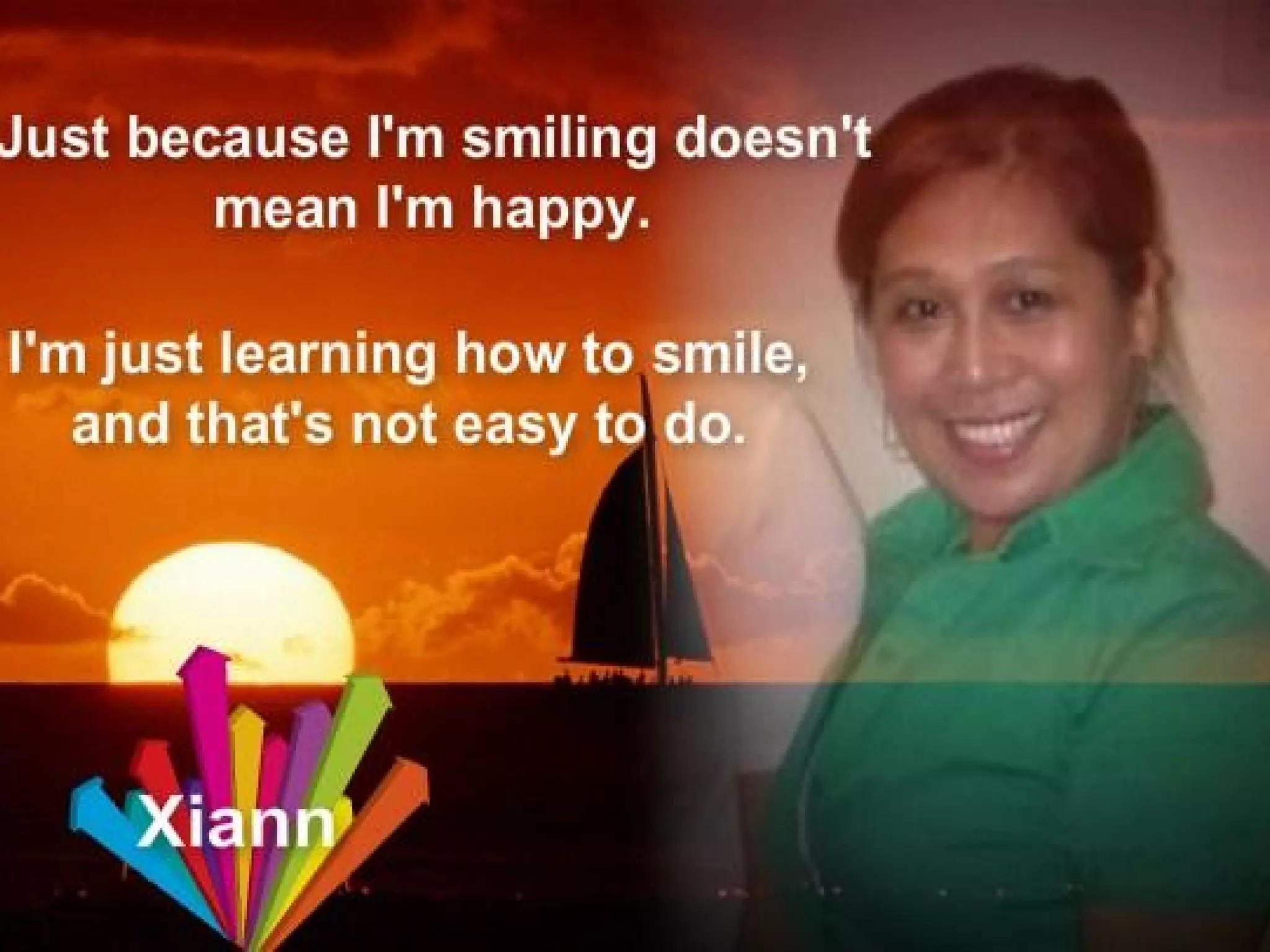 Hiding sadness behind a smile