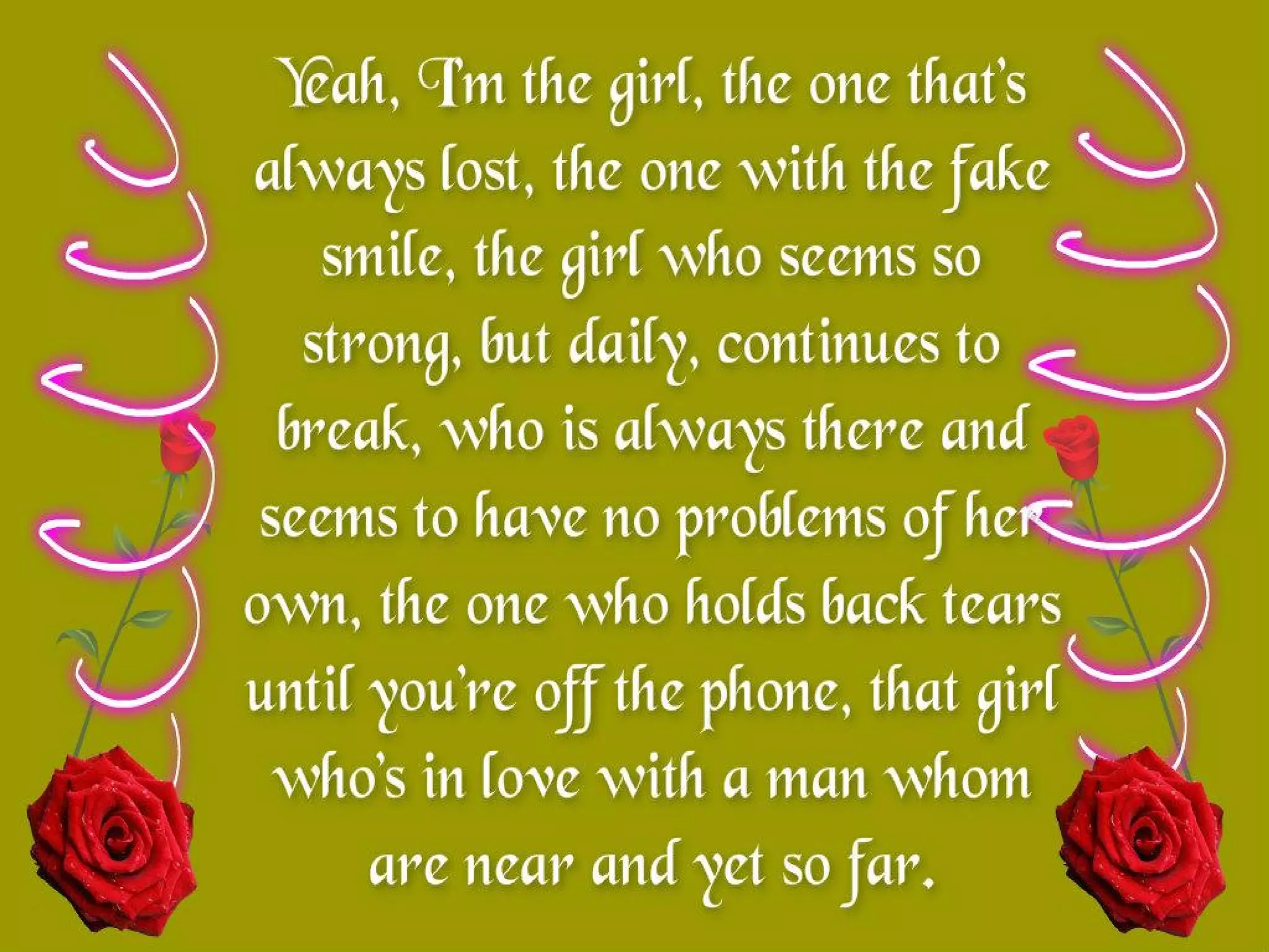 Hiding sadness behind a smile