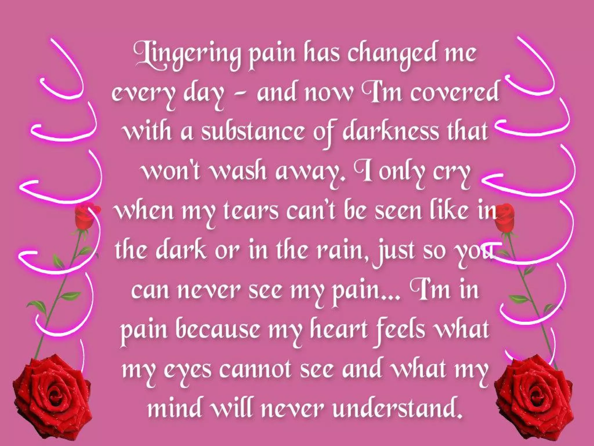 Hiding sadness behind a smile