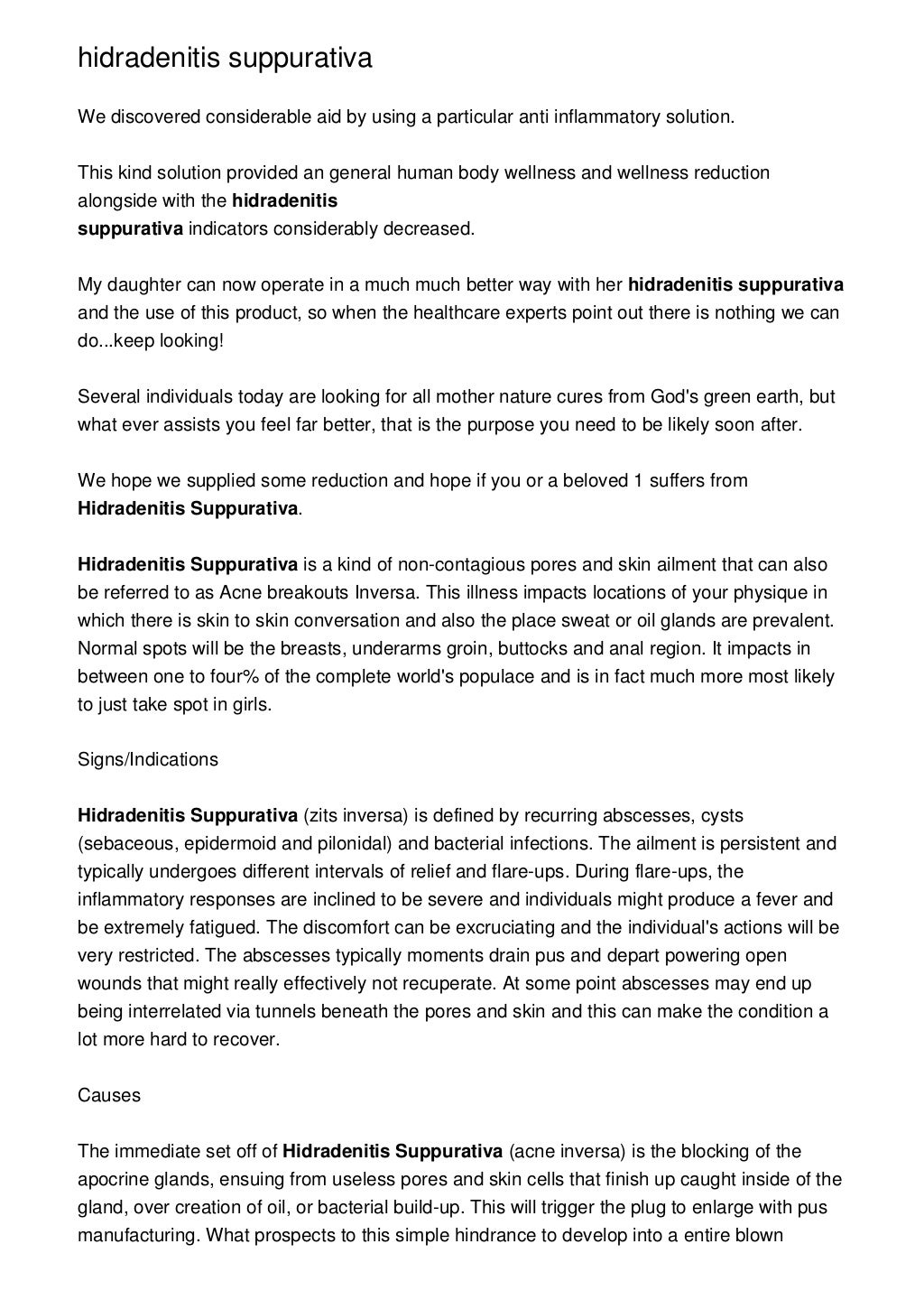 hidradenitis suppurativa