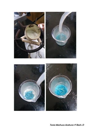 Agua de hidratación del sulfato de cobre por Tania Machuca