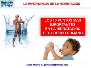 Hidratacion del Cuerpo Humano