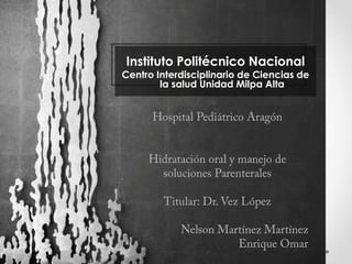 Instituto Politécnico Nacional
Centro Interdisciplinario de Ciencias de
        la salud Unidad Milpa Alta
 
