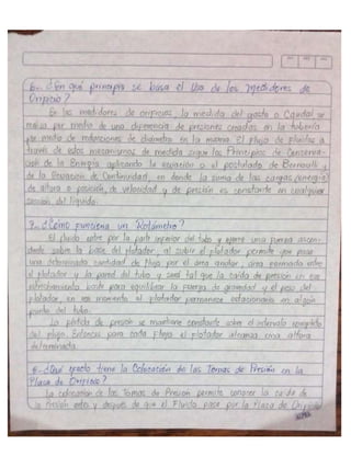 Cuestionario de Hidraulica