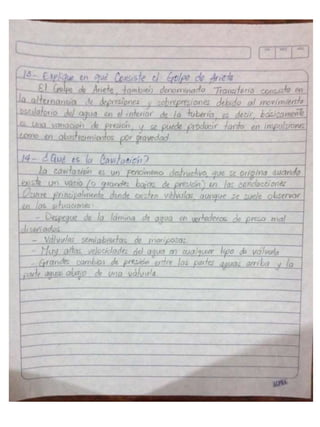 Cuestionario de Hidraulica