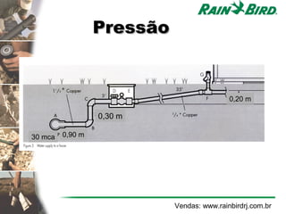 Pressão


                                            0,20 m

                  0,30 m

30 mca   0,90 m




                            Vendas: www.rainbirdrj.com.br
 