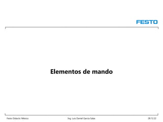 Festo Didactic México Ing. Luis Daniel García Salas 28.12.22
Elementos de mando
 