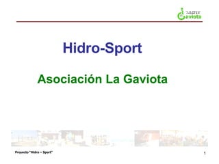 Proyecto “Hidro – Sport” Hidro-Sport Asociación La Gaviota 