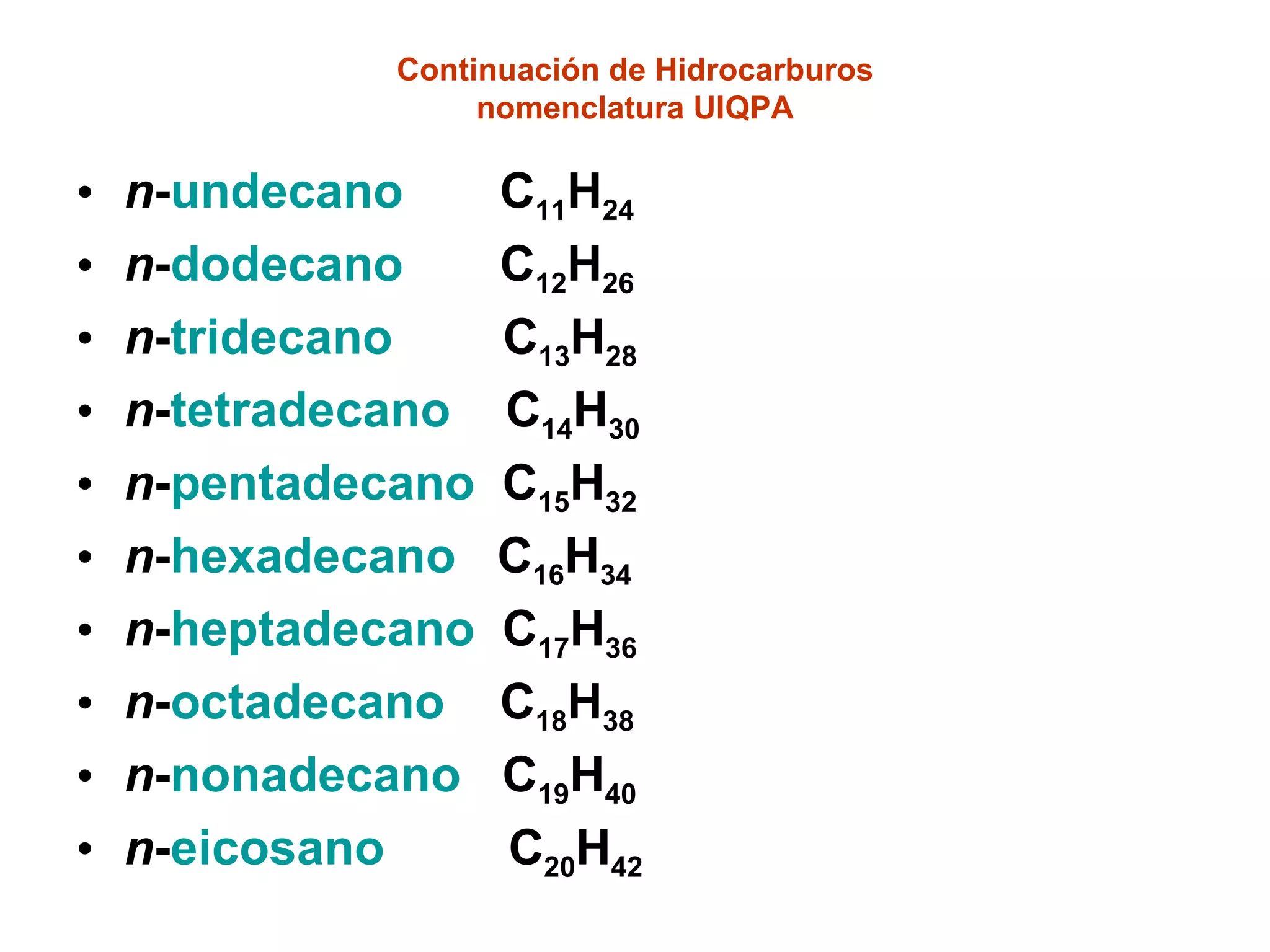 Hidrocarburos saturados | PPT