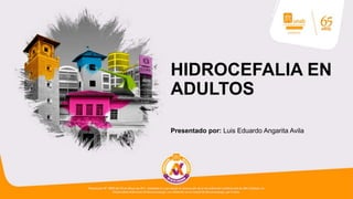 HIDROCEFALIA EN
ADULTOS
Presentado por: Luis Eduardo Angarita Avila
 