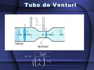 Tubo de Venturi




          2 gh
v1 =          2
        A1   
       
       A      −1
              
        2    
 