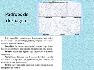 Padrões de
drenagem
 