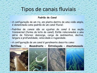 Tipos de canais fluviais
 