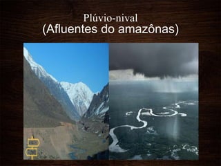 Plúvio-nival
(Afluentes do amazônas)
 