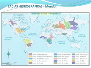 BACIAS HIDROGRÁFICAS - Mundo
 