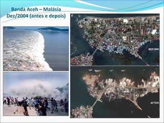 Banda Aceh – Malásia
Dez/2004 (antes e depois)
 
