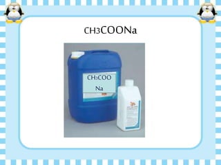 CH3COONa
CH3COO
Na
 