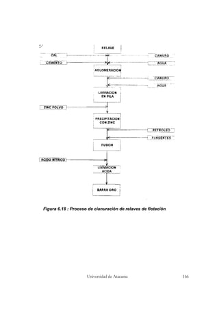 Universidad de Atacama 166
Figura 6.18 : Proceso de cianuración de relaves de flotación
 