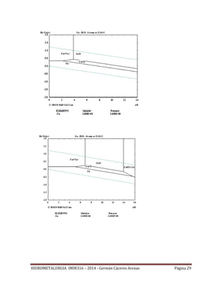 HIDROMETALURGIA IMIN316 – 2014 - Germán Cáceres Arenas Página 29
 
