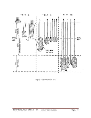 HIDROMETALURGIA IMIN316 – 2014 - Germán Cáceres Arenas Página 48
Figura 14: Lixiviación in situ
 