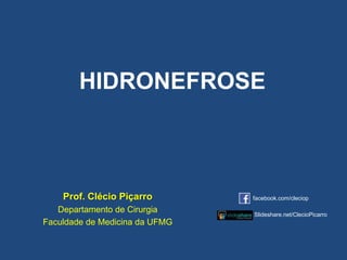 HIDRONEFROSE

Prof. Clécio Piçarro
Departamento de Cirurgia
Faculdade de Medicina da UFMG

facebook.com/cleciop
Slideshare.net/ClecioPicarro

 