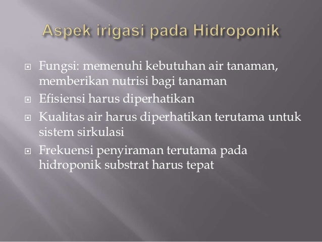  Hidroponik dan aeroponik