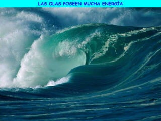 LAS OLAS POSEEN MUCHA ENERGÍA
 