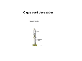 O que você deve saber
Barômetro
 