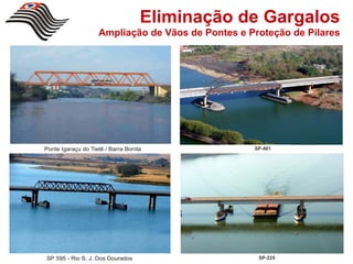 Eliminação de Gargalos
Ampliação de Vãos de Pontes e Proteção de Pilares




                               SP-461




                                SP-225
 