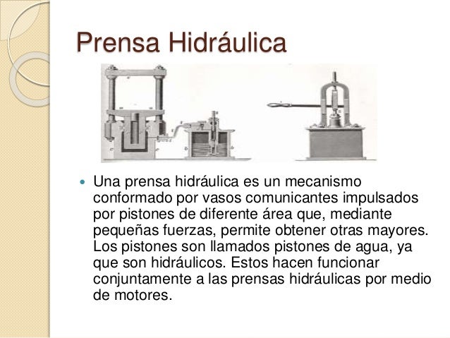 Hidráulica y aplicaciones en la cotidianidad