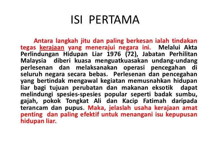 Esei Hidupan Liar Contoh Esei Bagi Karangan Berpandu