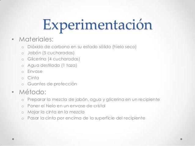 Hielo Seco Y Jabón Proyecto Cientifico