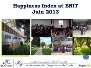 Happiness Index at ENIT
Juin 2013

1

 