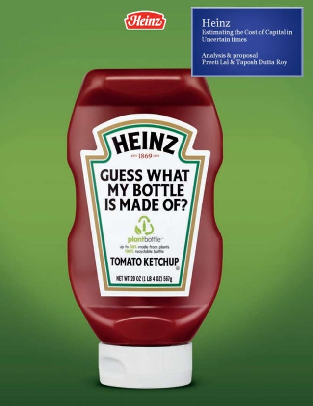 h j heinz estimating the cost h j heinz estimating the cost